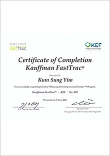 Certificate Kauffman Fasttrac