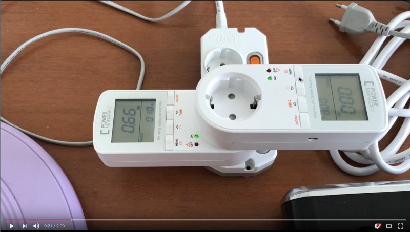 the Power-Saving demo video of 'Automatic voltage adjustment built-in function Power-Saving Outlet'.